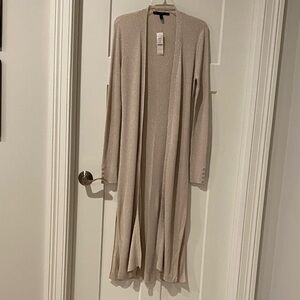 Whit House Black Market Ribbed Duster